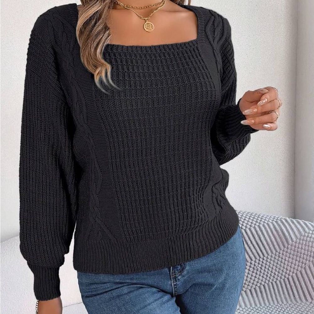 SHEIN Black Knit Sweater